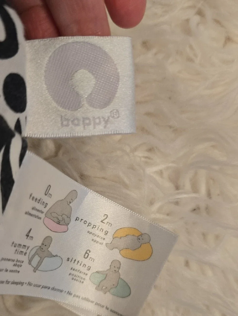 Boppy Black and White Damask Nursing Pillow